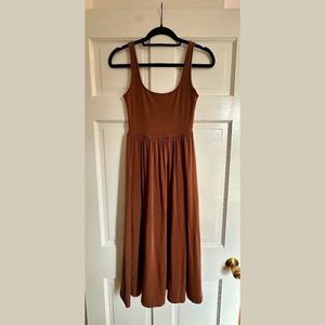 Aritzia/Wilfred Market Midi Dress - Epicurean Brown